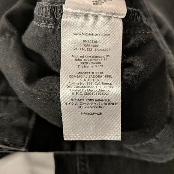 Michael Kors Corduroy Grant Classic Fit Pants Black 40x32 Cotton Men's Graphite - Picture 11 of 13